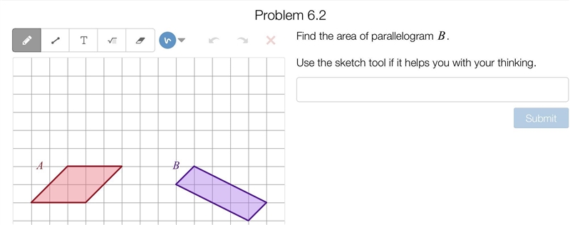 Find the area of parallelogram B-example-1