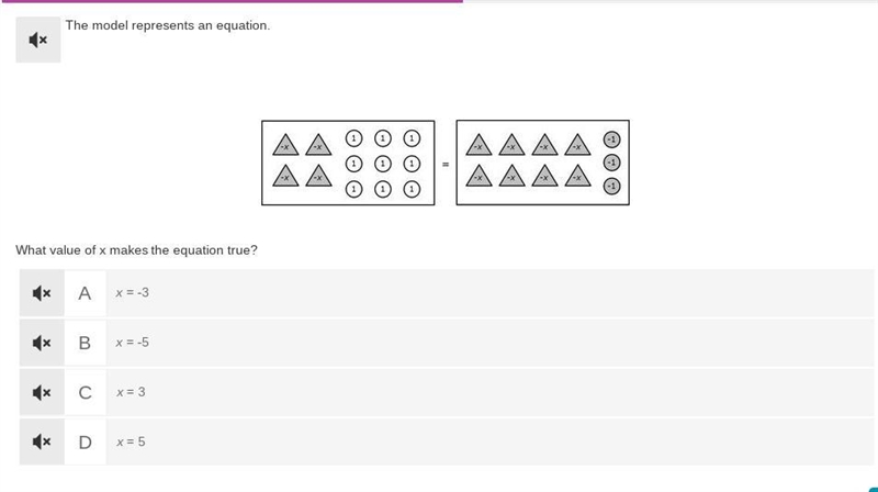 What value of x makes the equation true?-example-1