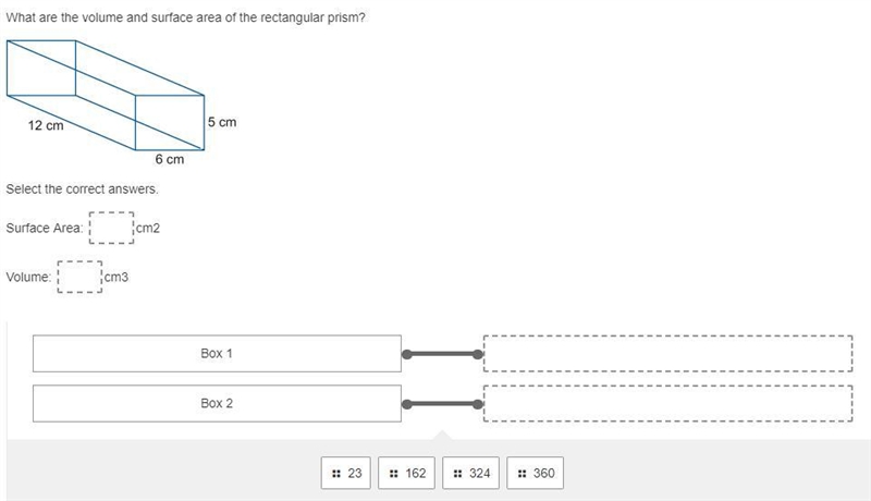 What are the volume and surface area of the rectangular prism?-example-1