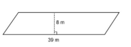 Area of the parallelogram? 308 meters squared 312 meters squared 316 meters squared-example-1