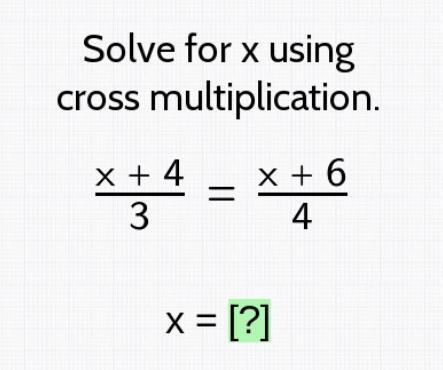 Solve for x using cross multiplication.-example-1