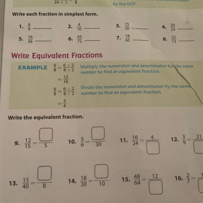 can someone help me with these? (dont mind the rip, i accidentally ripped the paper-example-1