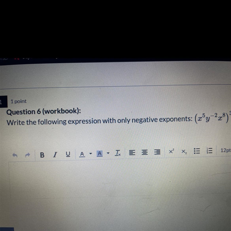 Write the following expression with only negative exponente-example-1