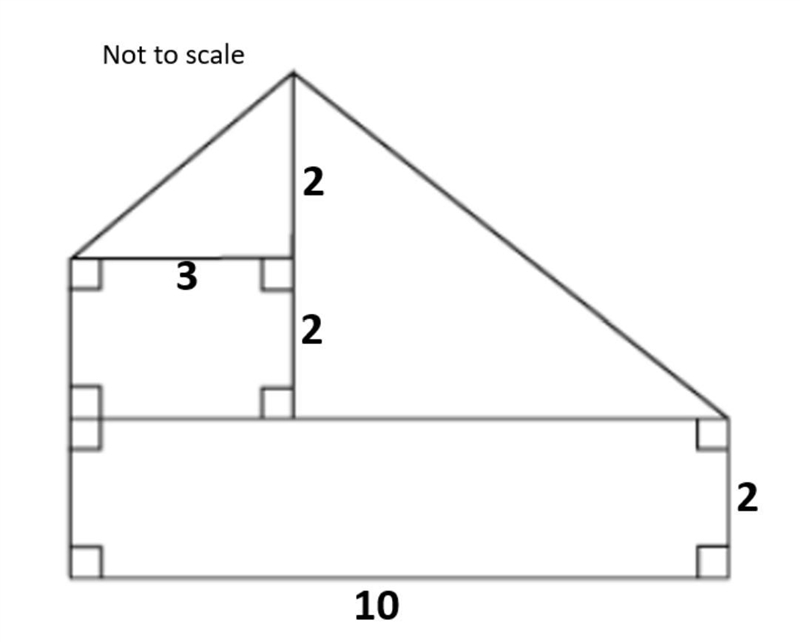 The composite shape is made up of two different rectangles and two different triangles-example-1