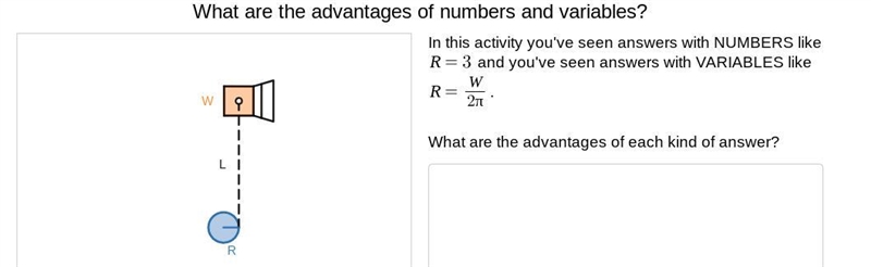 in this activity you've seen answers with NUMBERS like r=3 and you've seen answers-example-1