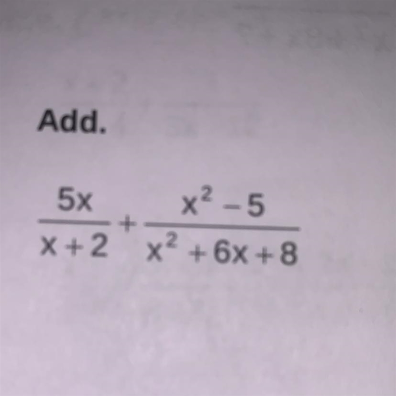 Rational function / Adding Please draw steps and show answer-example-1