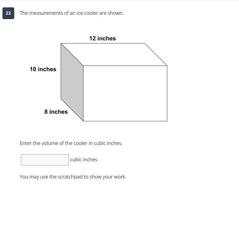 The measurements of an ice cooler are shown. Enter the volume of the cooler in cubic-example-1