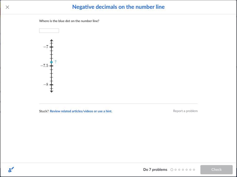 Negative decimals on the number line part 1-example-1