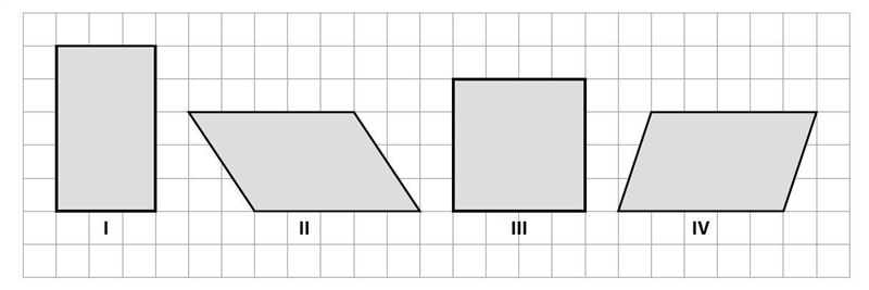 (PLSS HELP FAST!!) Which parallelograms below have the same area?-example-1