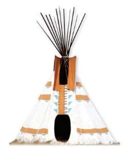 Use the photo of the tepee. a. What is the shape of the base? How can you tell? b-example-1