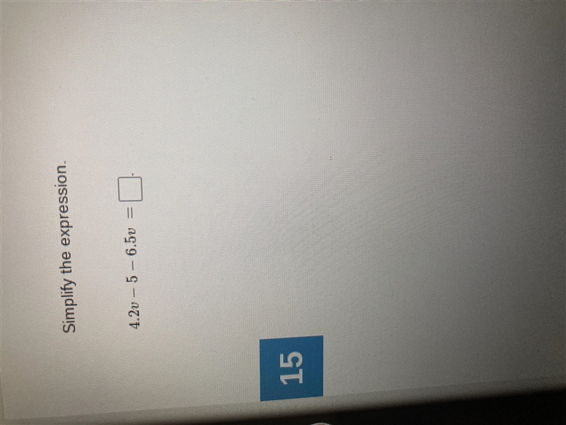 4.2v - 5 - 6.5v simplify the expression-example-1