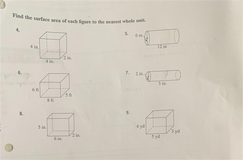 Surface Areas of Prisms and Cylinders (PLEASE HELP)-example-1