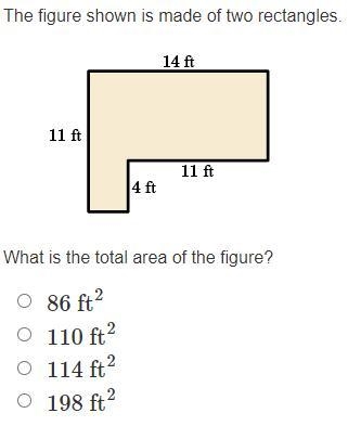 The figure shown is made of two rectangles.-example-1