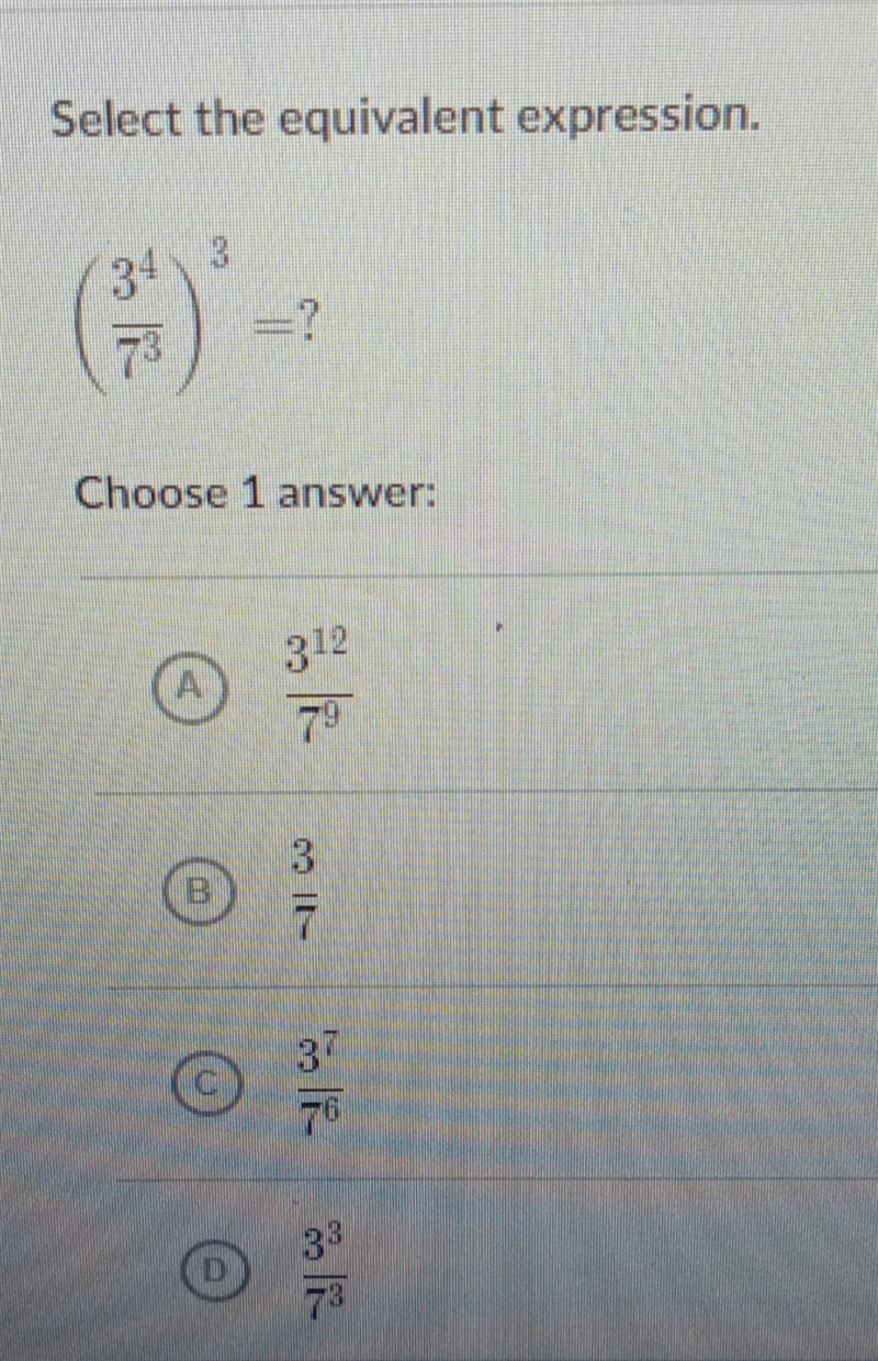 Select the equivalent expression.​-example-1