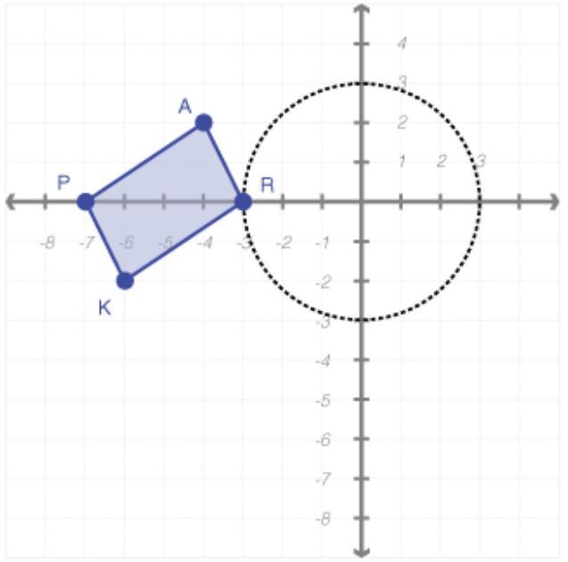 Given parallelogram PARK: Prove graphically and algebraically that a clockwise rotation-example-1