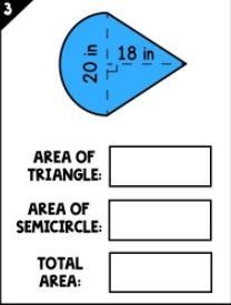 What is the Area of Triangle: Area of Semicircle: Total Area:-example-1