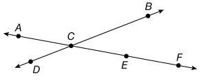 Select all that apply. Which of the following name a ray in the drawing? A F FC CD-example-1