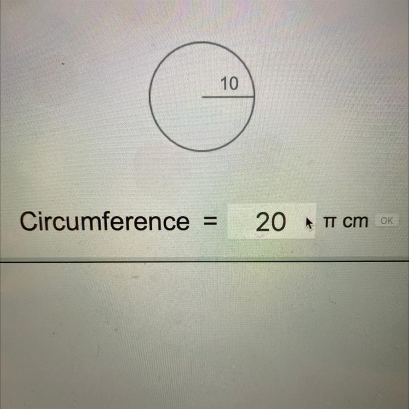 Studying for a test but I’m kinda confused here because it says the answer is 20cm-example-1