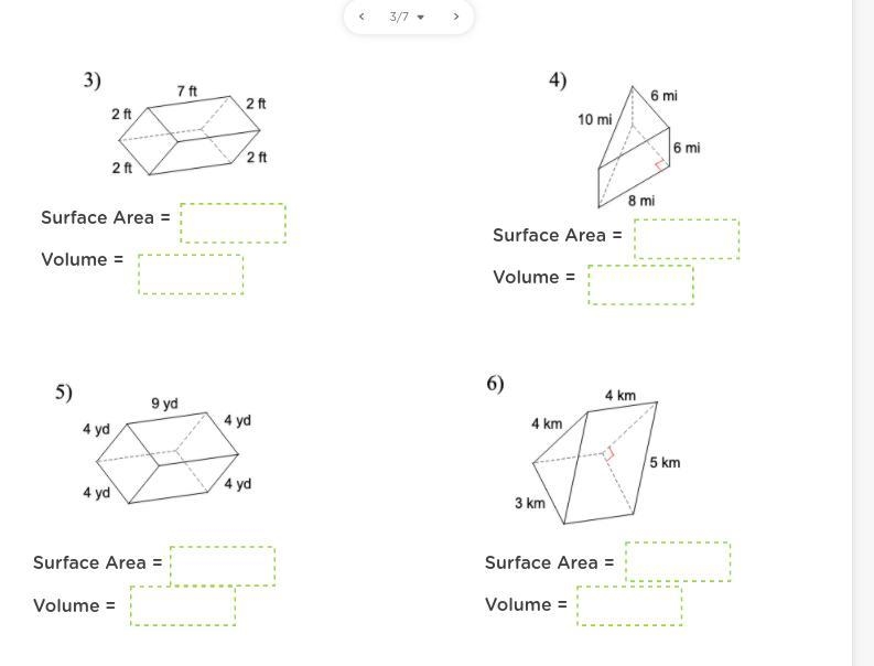 Please help me find the surface area and volume-example-1