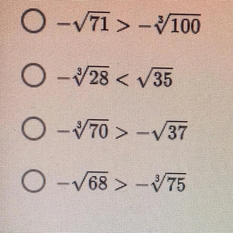 Which comparison is TRUE?-example-1