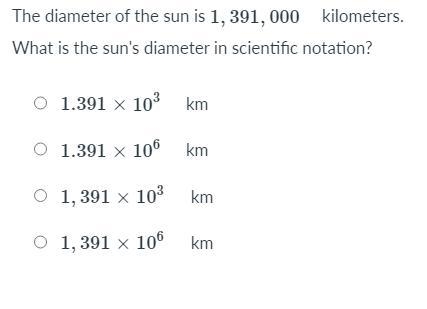 What is the sun's diameter in scientific notation-example-1