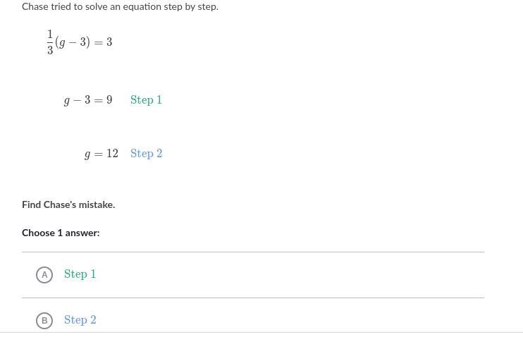 Find the mistake: two-step equations 5 stars for correct questions have a great day-example-1