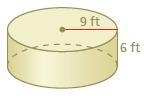 Find the volume of the cylinder. Round your answer to the nearest tenth. A cylinder-example-1