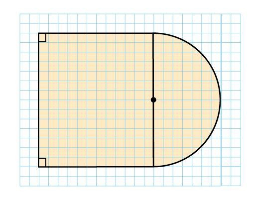 Find the area of the figure. Use 3.14 for π. The area of the figure is about __m2.-example-1