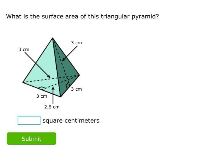 What is the surface area of this triangular pyramid?-example-1