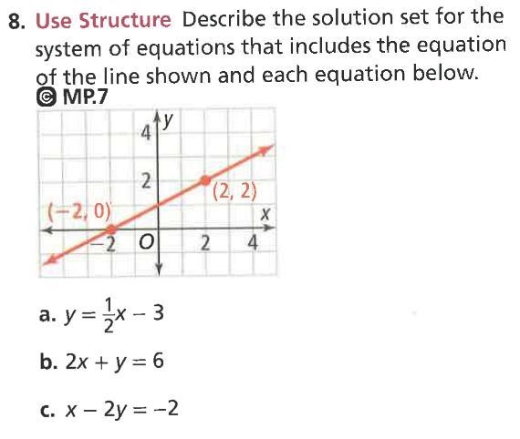 Describe the solution set for the system of equations that includes the equation of-example-1