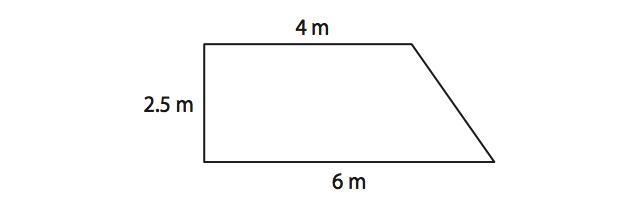 Mr. Millar's garden is in the shape of a trapezoid shown below. What is the area of-example-1