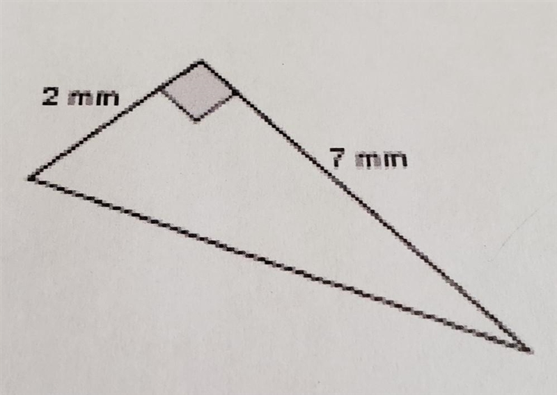 Determine the length of the unknown side of the right triangle. If it is not an exact-example-1