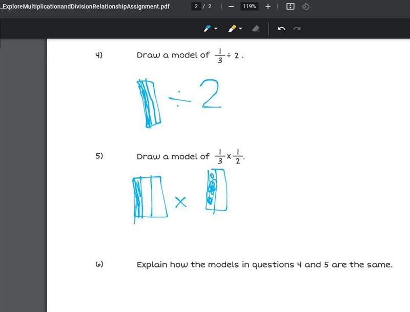 Explain how the models in questions 4 and 5 are the same-example-1