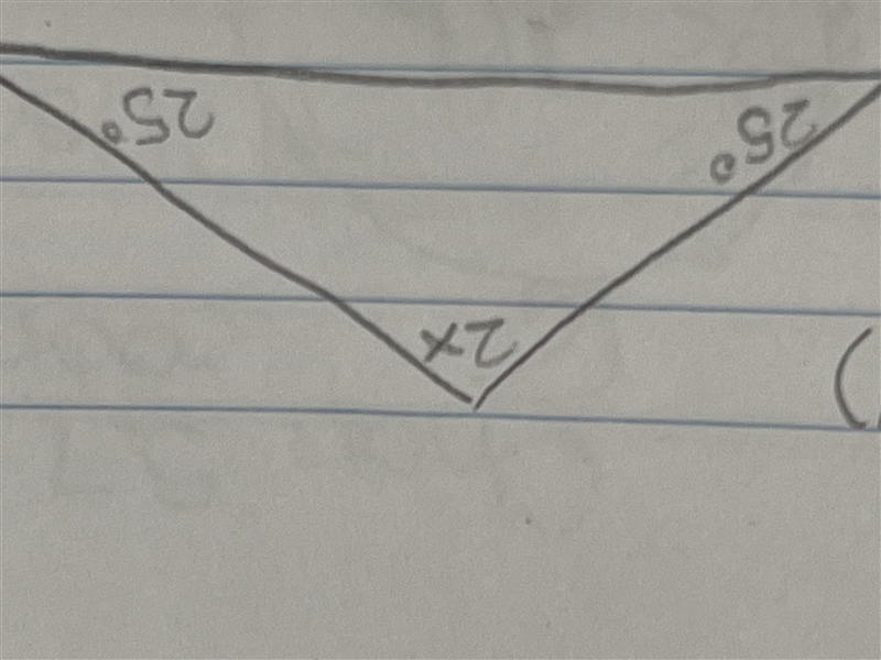 What is the value of x on this triangle?-example-1