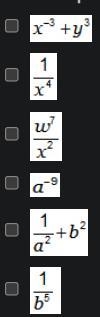 Which expressions are in simplest form? Check all that apply.-example-1