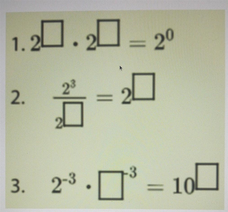 Label the numbers that would go in each box so that each equation is true. Each equation-example-1