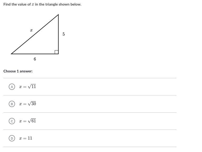 Whats the answer to this 8 grade problem. Find the value of x shown below?-example-1