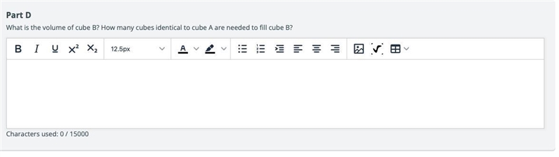 What is the volume of cube B? How many cubes identical to cube A are needed to fill-example-1