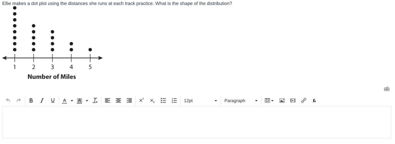 Ellie makes a dot plot using the distances she runs at each track practice. What is-example-1