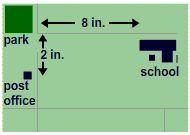 25 POINTS!!! A map of a town has no scale. You know that the distance between the-example-1