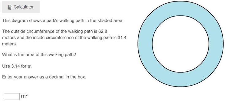 This diagram shows a park's walking path in the shaded area. The outside circumference-example-1