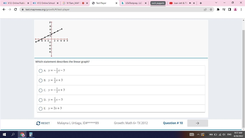 Which statement describes the linear graph-example-1