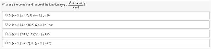 What are the domain and range of the function f of x is equal to the quantity x squared-example-1