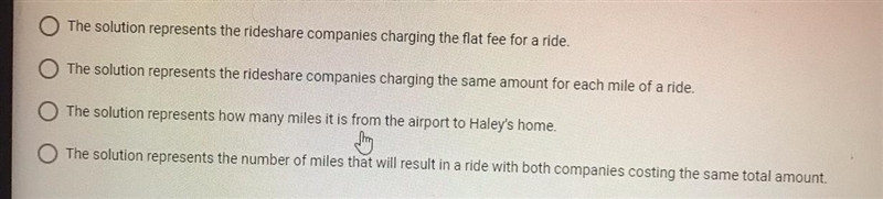 (NEEDS HELP!) Haley needs to get a ride home from the airport she wants to use a rideshare-example-1