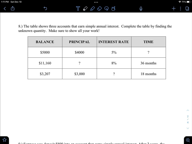 Ok, my let’s try this again. can someone please help fill out the ? for this table-example-1