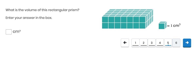 What is the volume of this rectangular prism? Enter your answer in the box. __cm³-example-1