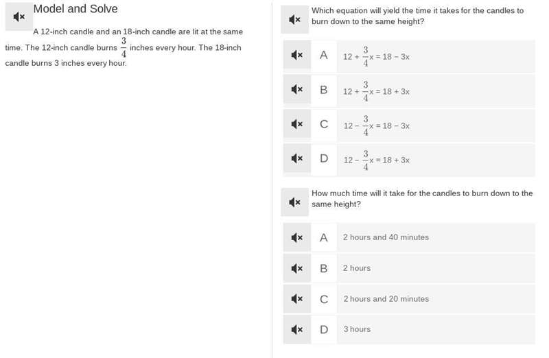 Which equation will yield the time it takes for the candles to burn down to the same-example-1