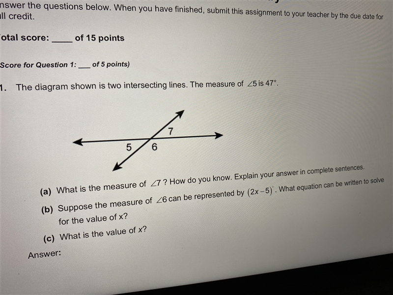 What is the measure of angle 7? suppose the measure of angle 6 can be represented-example-1