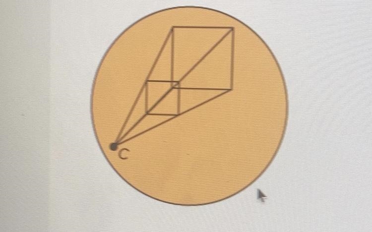 Refer to the perspective drawing. A, What is the center of dilation? B, What is the-example-1