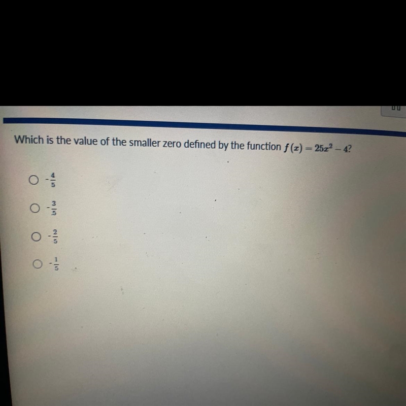 Can someone help me on this problem what does it mean by a “smaller zero”? what is-example-1